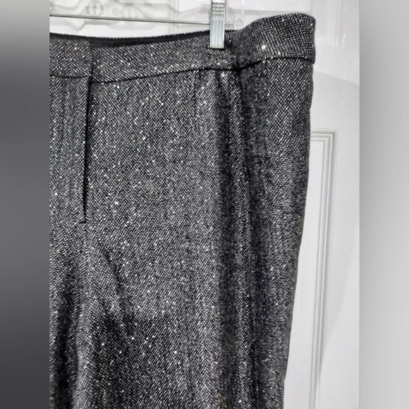 NWT Talbots Woman Sequin Black Marled Tweed Wool Blend Lined Trousers Size 18W - Picture 3 of 11